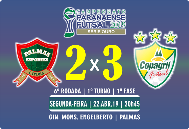 futsalparana's tweet photo. #SerieOuro2019
#PalmasNet ⚽️⚽️🆚⚽️⚽️⚽️@FutsalCopagril https://t.co/AyPKU9g3O9
