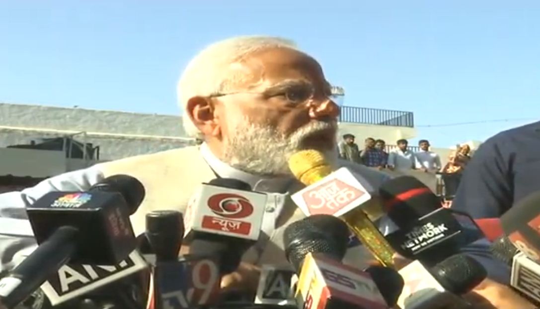 Power of voter ID many times more than weapon of terrorists IED: PM Modi after casting vote