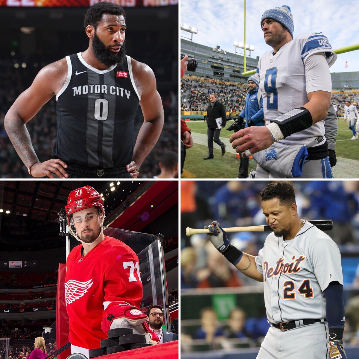 Rough time to be a Detroit fan 😬
• Pistons: Lost 14 straight playoff games (NBA record)
• Lions: last won playoff game in 1991 (2nd-longest active drought)
• Red Wings: missed playoffs last 3 years after making it previous 25 years
• Tigers: last won playoff series in 2013