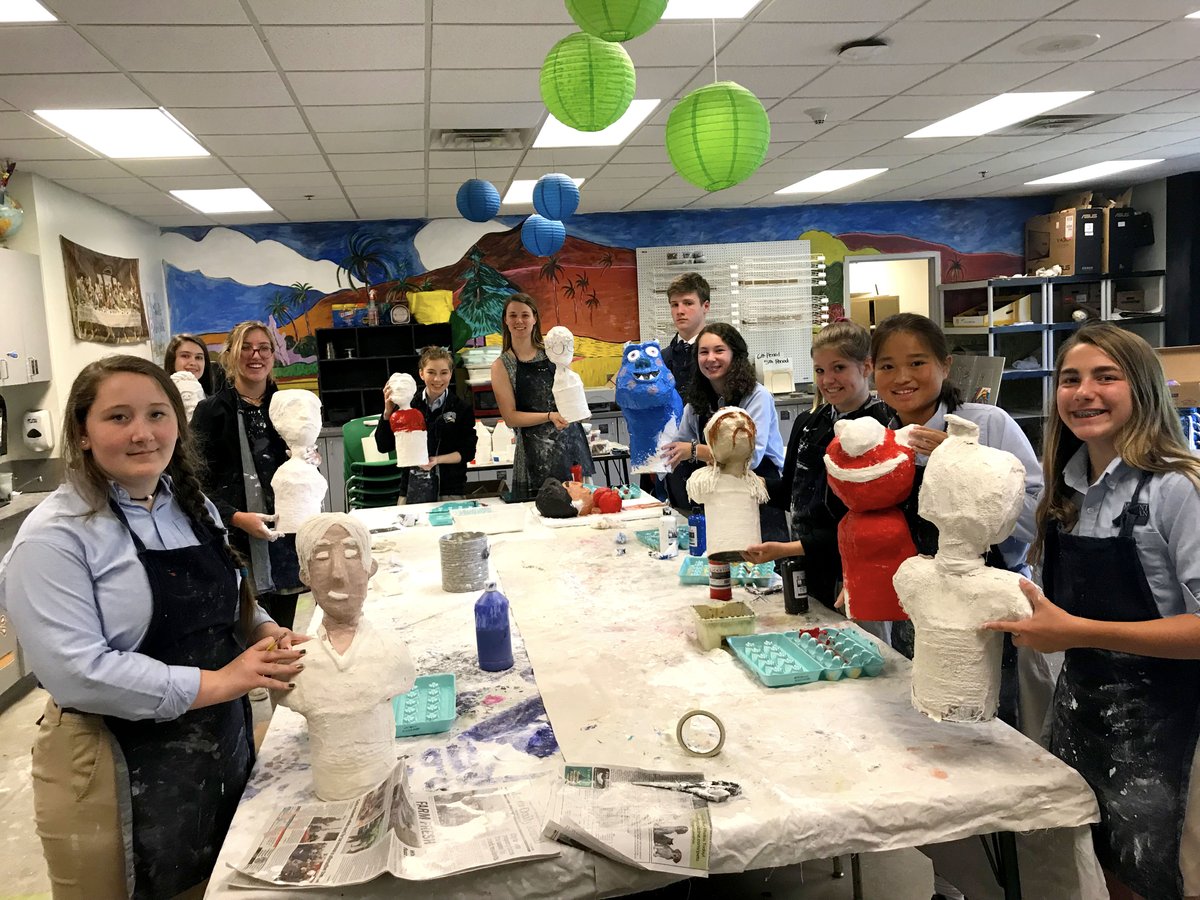 MPCSarts's tweet photo. #MPCSvisualart 7th grade Advanced Art @MPCSMiddle is making plaster sculptures in the likeness of a character or famous person. Some characters included are Elmo, Sully (Monsters Inc.), Scooby Doo, and Rocky Balboa. The wonderful pieces will be on exhibit once completed! https://t.co/9wAwZfeA0n
