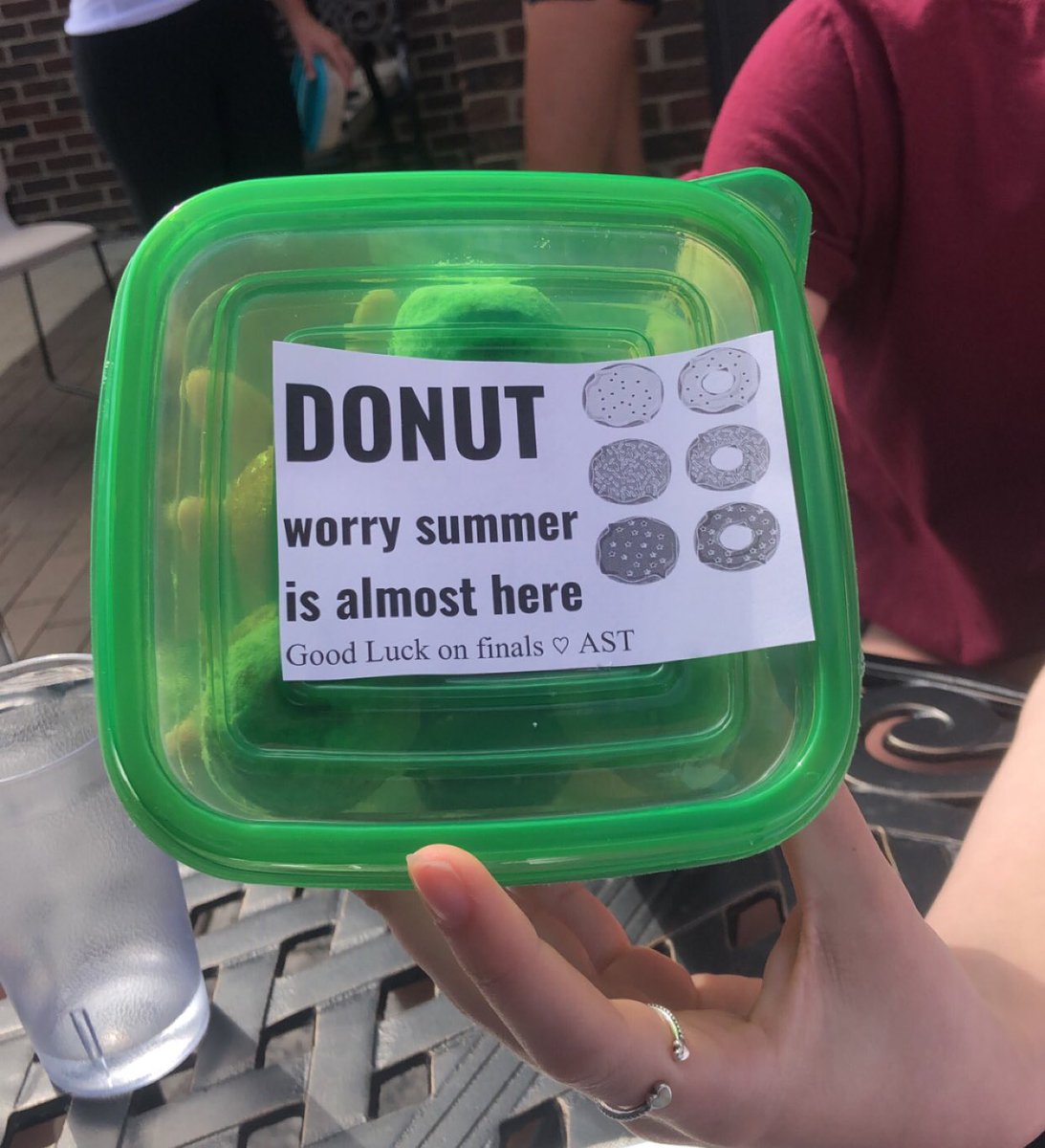 Thanks <a href="/ASTGVSU/">ALPHA TAU</a> for the yummy donuts &amp; encouragement for finals! 💕