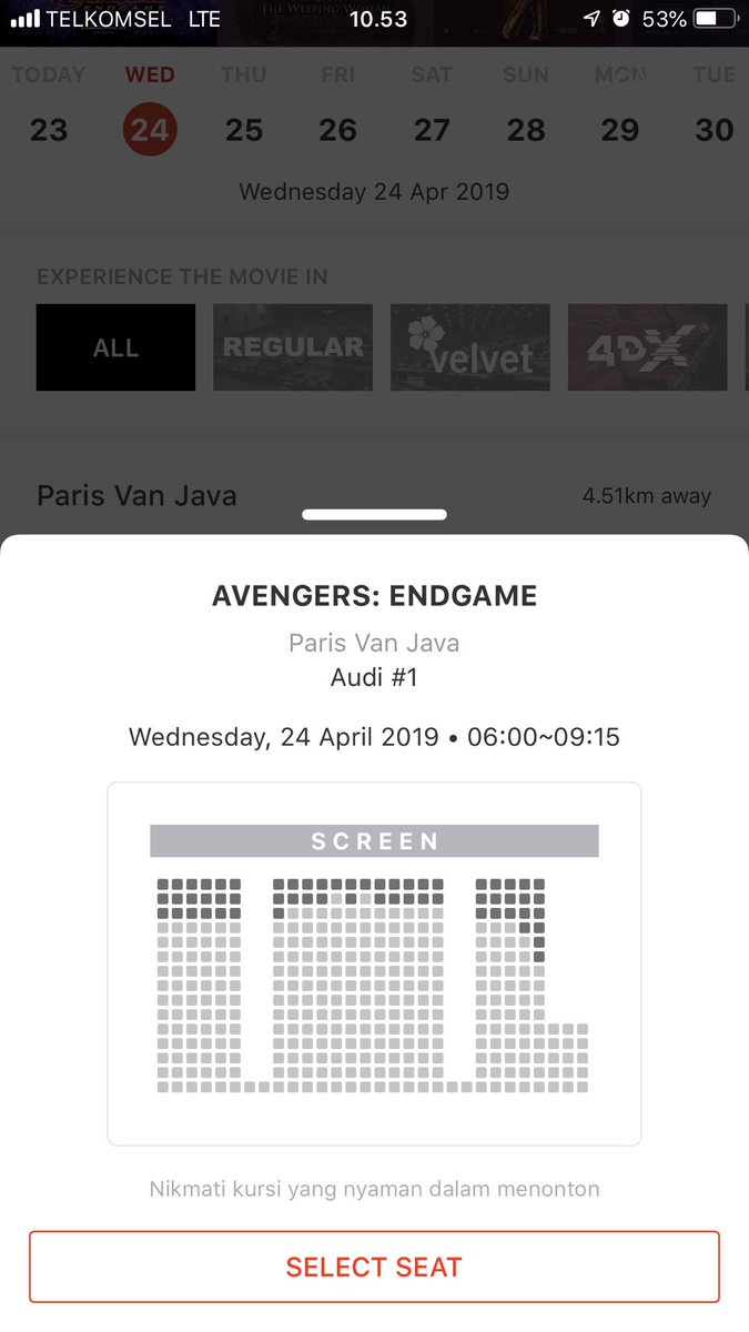 Ini serius jadwal jam segini? Bahkan emolnya belum buka tapi bioskopnya udah #hailmarvel