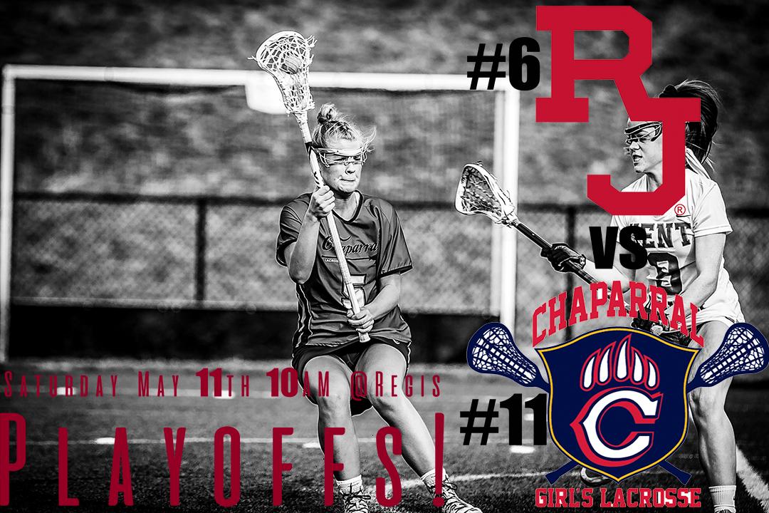 We've got some PLAYOFF Girls Lacrosse coming our way!!

#11 CHAP Vs #7 Regis
Saturday May 11th
10am

@ Regis High School

Going to be another great Match-up!

#styxup #foreverafan #lax #copreps