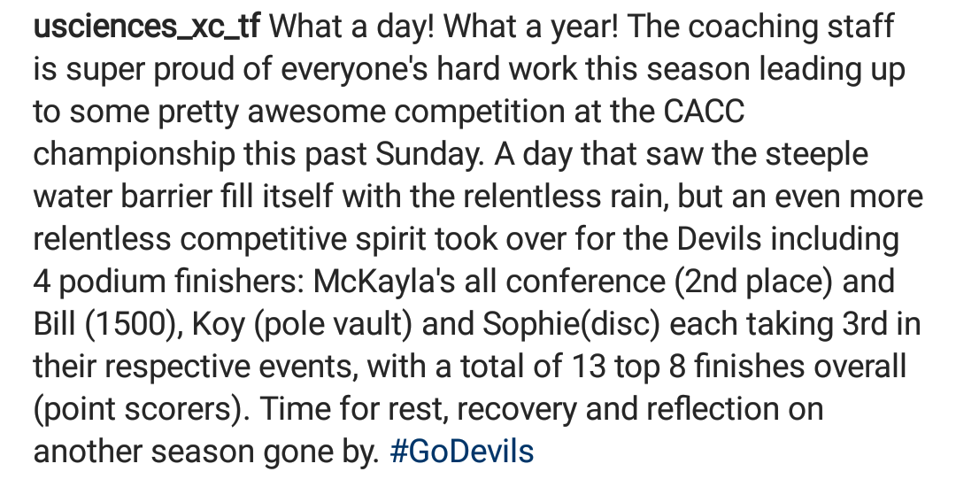 USciences XC/T&F tweet media