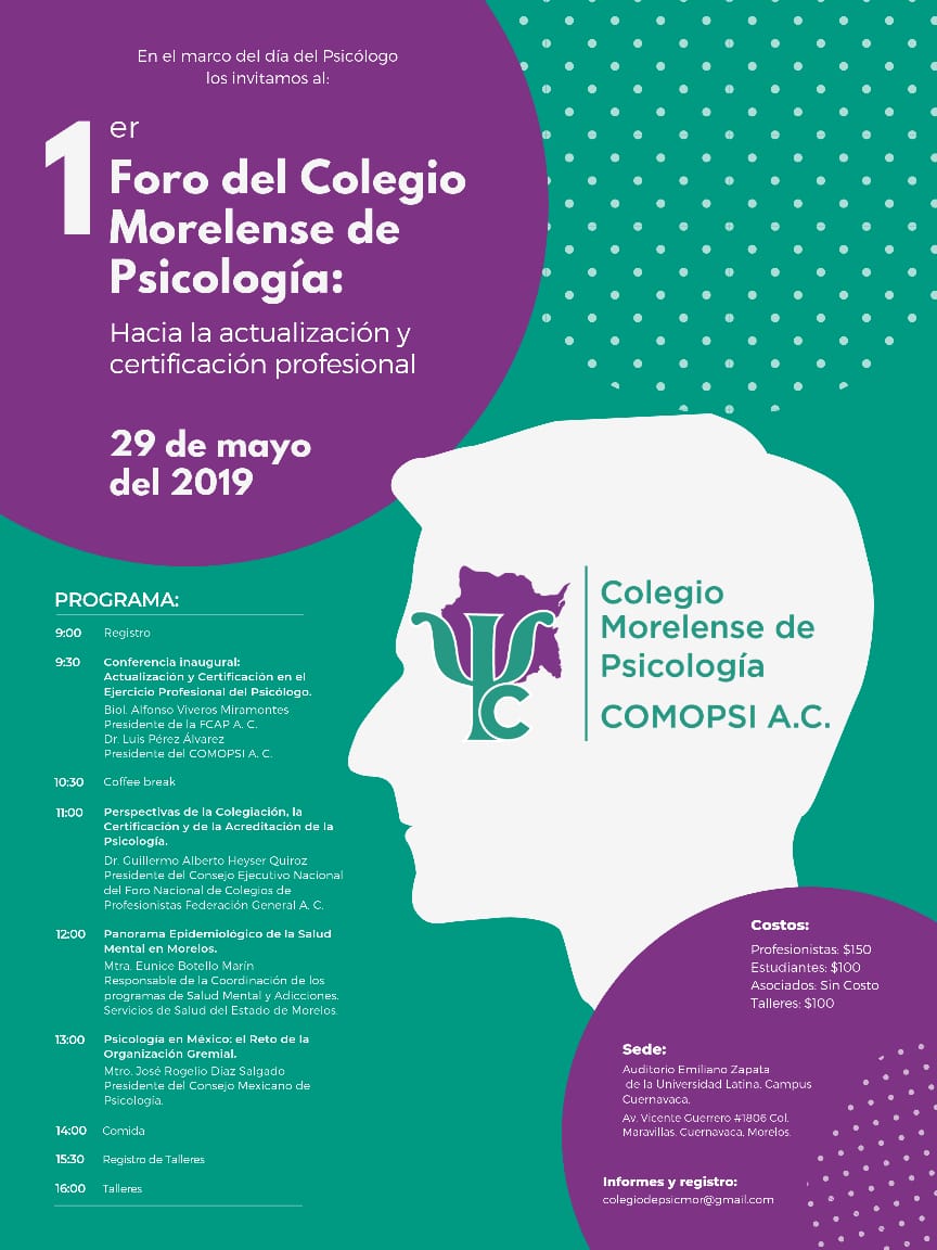 comopsiac's tweet photo. Acompáñanos a conocer la importancia de la colegiación, acreditación y actualización de la Psicología en Morelos.  

Mayores informes y registro
colegiodepsicmor@gmail.com
#Morelos #Cuernacava #Psicologia https://t.co/pYzYD51TN5 https://t.co/PfauOFKGvC
