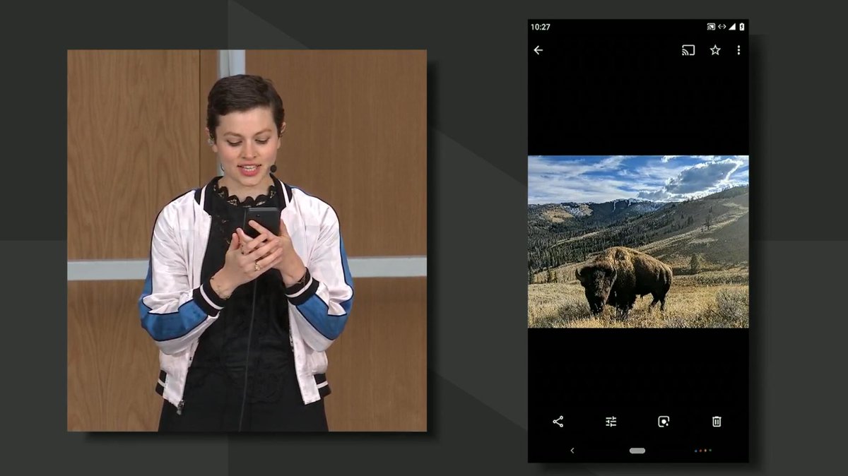 Halfbaked_Media's tweet photo. Google has announced the "next generation" of assistant at #io19. The algorithms have been condensed from 100gb to .5gb, making it available on mobile devices with lightning quick response time. 
#io19
#GoogleIO2019 https://t.co/mUk6l1SGk4