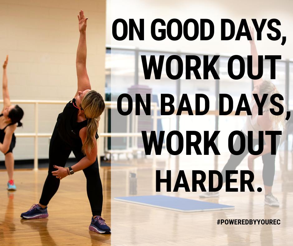 UARecreation's tweet photo. What's your release? Working out is a great escape from the stress of every-day-life! Let UREC be your happy place! #TrainerTipsTuesday https://t.co/birOiO3039