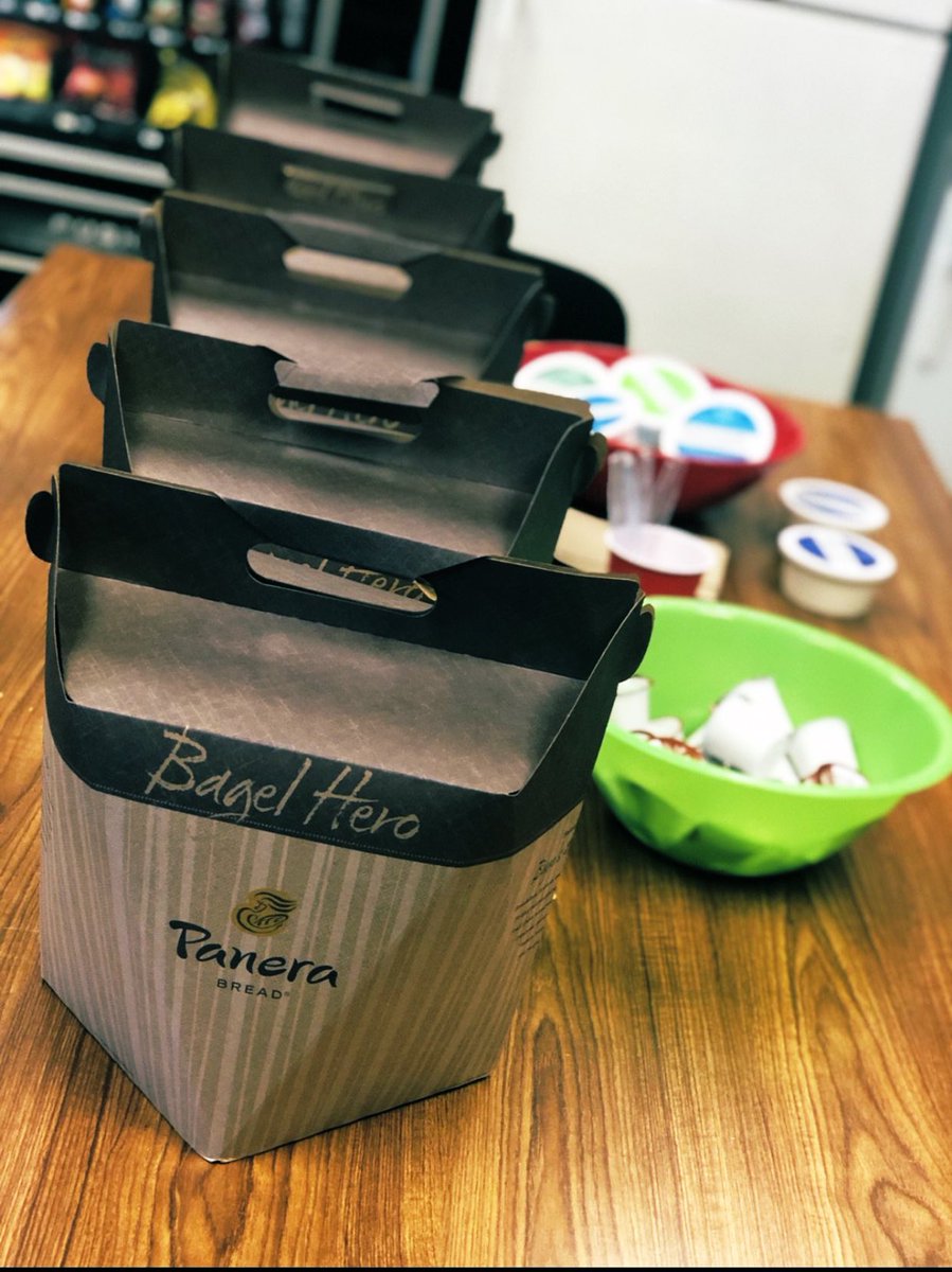 ChouteauSchool's tweet photo. Our Parents At Chouteau group rocks! Yesterday morning, they brought our staff bagels 🥯 for breakfast in honor or Teacher Appreciation Week!
We sure appreciate them right back!
#learningwithdragons #TeacherAppreciation #CTPAC #thanksthanksthanks https://t.co/uZBwMNJOoU