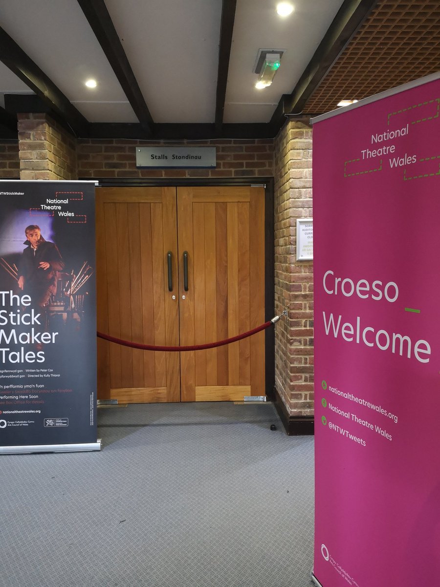 Esther_NTW's tweet photo. Waiting in the foyer ready for this evening's @NTWtweets performance of #NTWStickMaker at Theatr Brecheiniog https://t.co/Pv6WqnGb5b