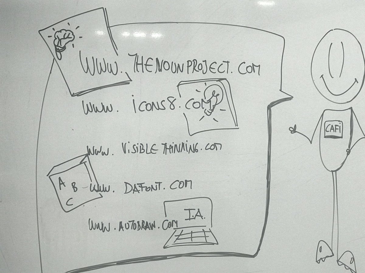 diana_pastoriza's tweet photo. Estupenda a sesión con @AgoraAbierta 🤩 de #CAFI_visualthinking: Doodle jam, visualteca, desambiguación e representación de procesos. Voou o tempo! (Botádelle un ollo ás webs que recomenda @GZvisual) https://t.co/BRT3ADgnXB