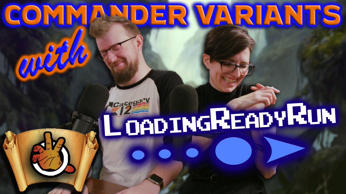 commandcast's tweet image. On the podcast this week:

We're discussing COMMANDER VARIANTS with @Kathleen_LRR &amp;amp; @Graham_LRR from @loadingreadyrun. Plus, we announce the #GameKnights audition winner(s).

Don't miss it!

patreon.com/posts/26679017
