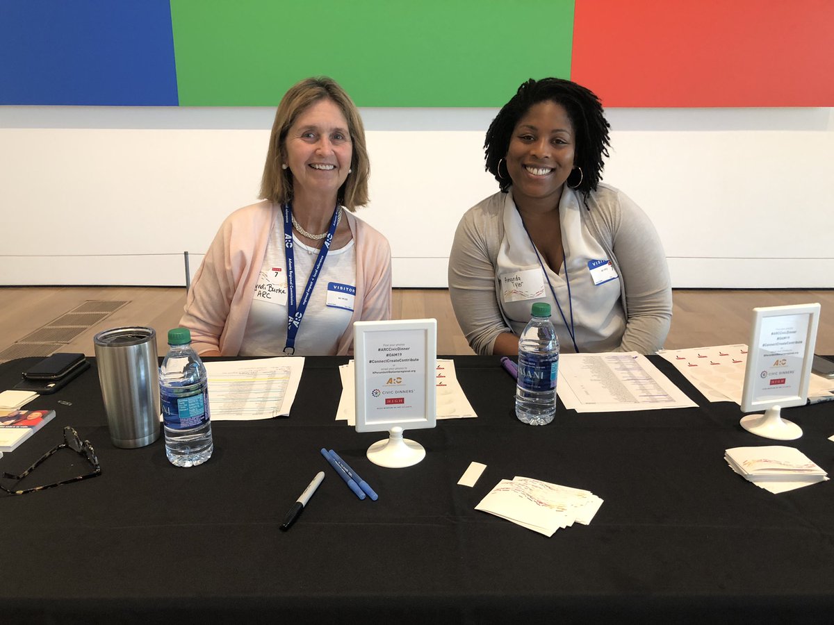 lifelongATL's tweet photo. Atlanta’s Area Agency on Aging staff checking in visitors to the @HighMuseumofArt for an #ARCCivicDinner on #ReimagineAging. @civicdinners
#OAM19 #n4astrut https://t.co/9s5mCCfMvd