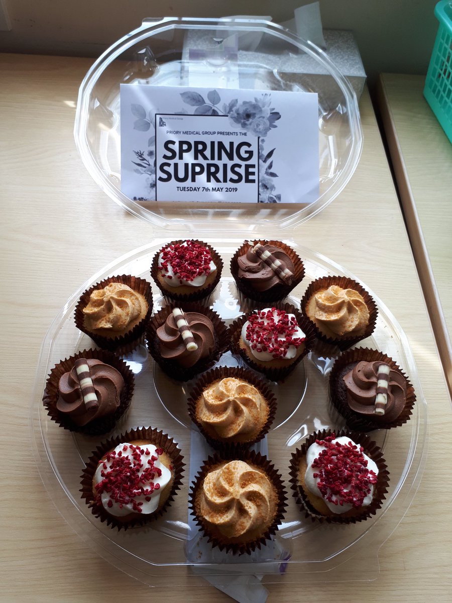priorymedicalgp's tweet image. #SpringSurprise across the sites today, a little treat of cupcakes to help get our staff through a busy post-bank holiday shift.
