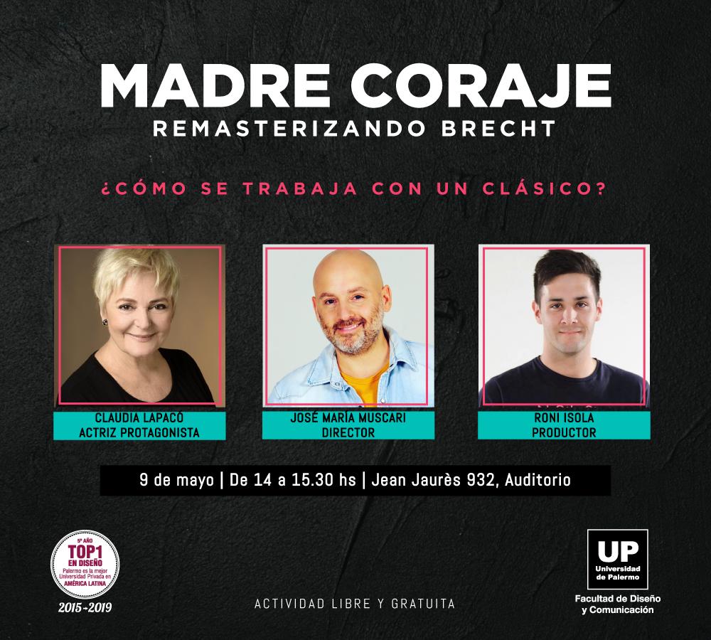 Este jueves 9 de mayo a las 14 hs. en Jean Jaurés 932 van a estar ClaudiaLapaco <a href="/muscarijoseok/">Jose Maria Muscari</a> y <a href="/Roni_Isola/">Roni Isola 👨🏻‍💻</a> hablando de la actuación, la puesta y la producción de #MadreCoraje Remasterizando a #brecht #gratis 
No se lo pierdan
<a href="/pontoandre/">Andrea Pontoriero</a>