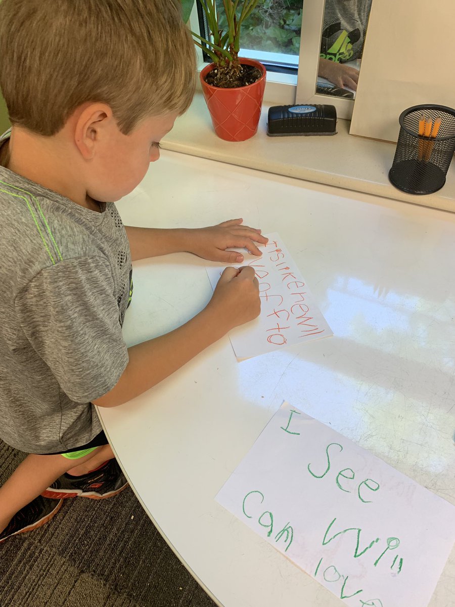 StaceyWhalen2's tweet photo. We can write and read our Red Words!  #mvlittles https://t.co/m9KIyxL6vh