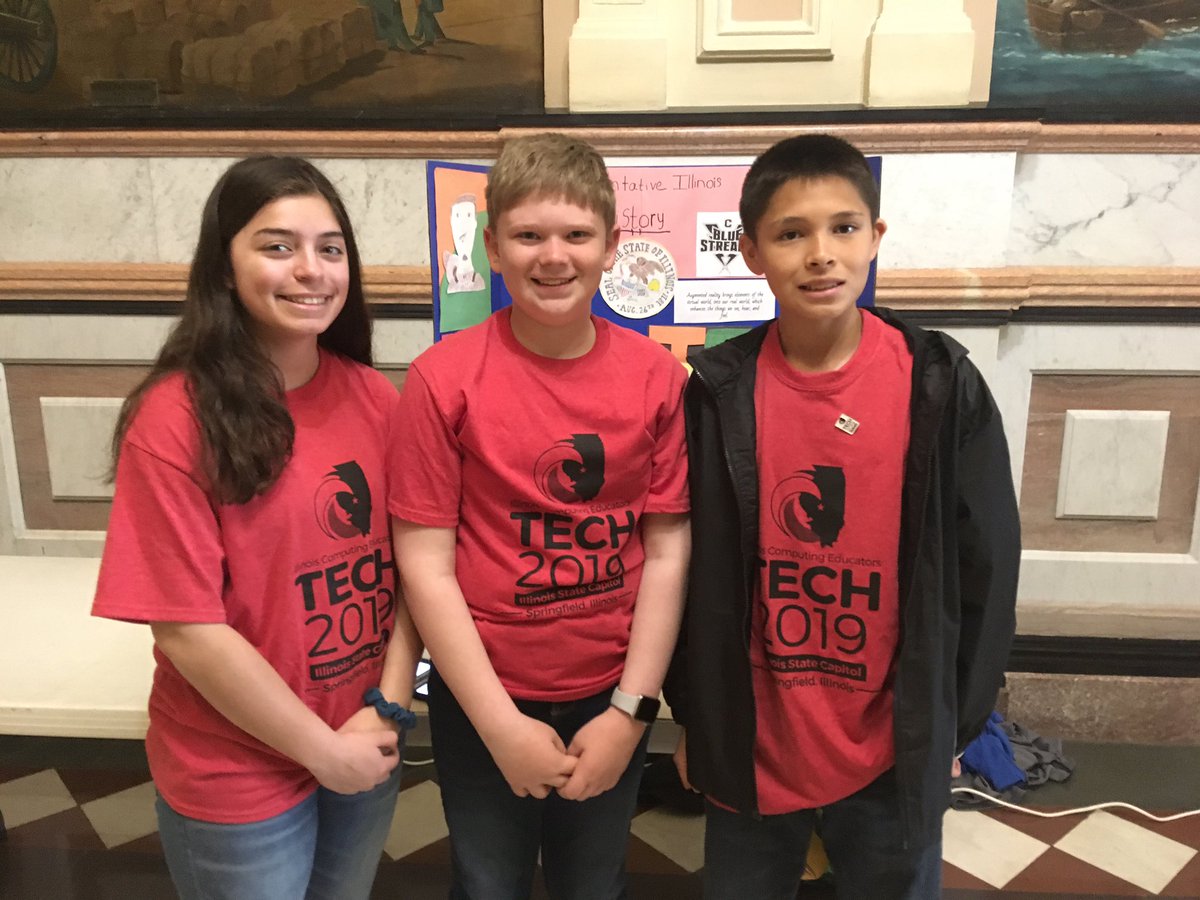 JaredBruening's tweet photo. At capitol for TECH 2019! #GoBlueStreaks #ILTECH2019 https://t.co/O040Hs4MuR