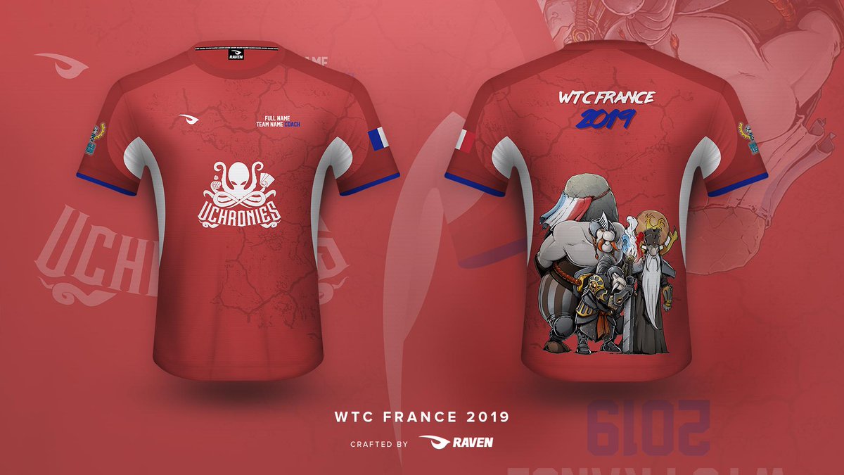 connetable_pa's tweet photo. Thanks to the fantastic team at @RavenGG once again great jerseys for France for the WTC #wtcfrance19. Hit them up for your teams by mail "contact@raven.gg" And kuddos to our everlasting sponsor @uchroniesgames https://t.co/UcymFYrAqX https://t.co/Rp2XliOM6C