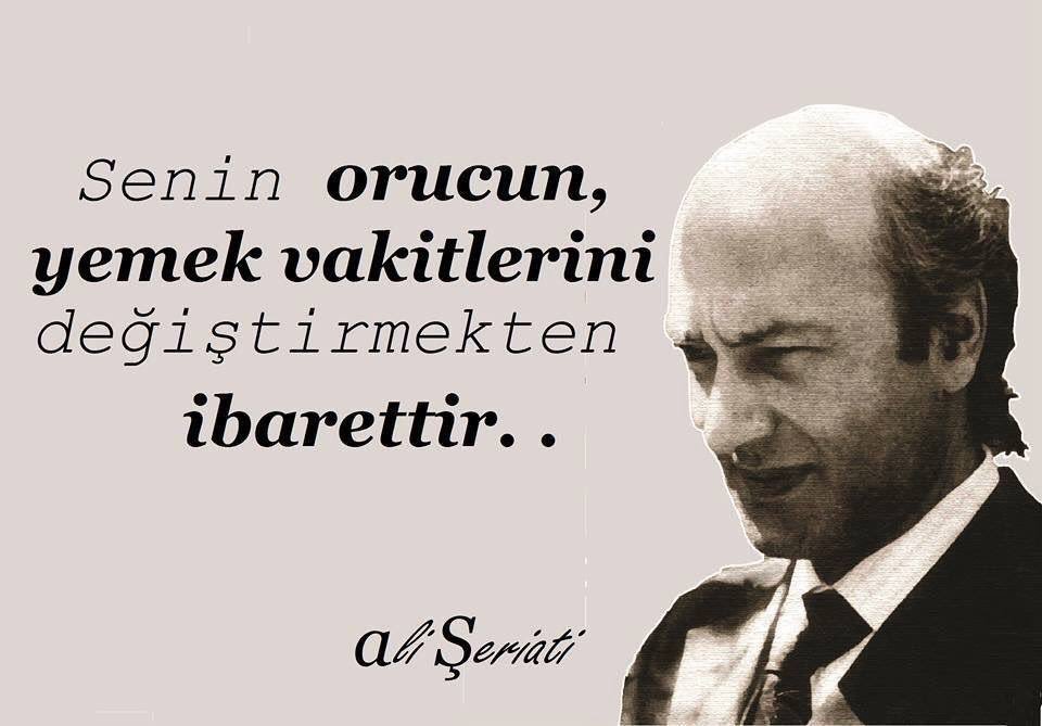 dusunce_ve_soz's tweet image. Senin orucun, yemek vakitlerini değiştirmekten ibarettir.
Ali Şeriati