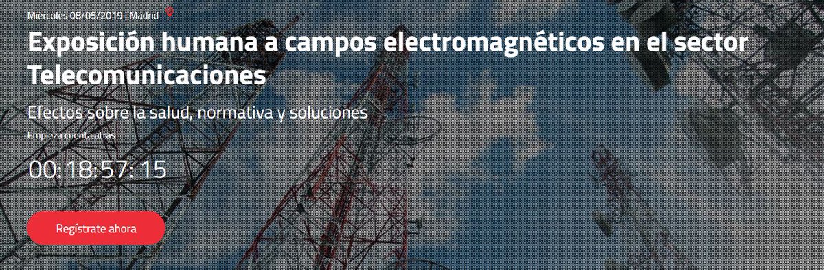 Inycom_TM's tweet image. Mañana en #Madrid nueva sesión Presencial sobre riesgos por exposición a campos electromagnéticos y su legislación en España #LaboratorioEMF

📡 Esta vez en el sector #Telecomunicaciones
📡+ info: inycom.es/eventos/exposi…
