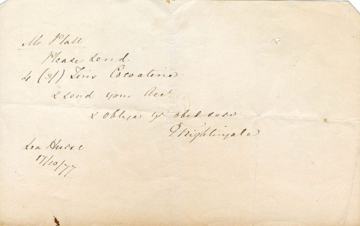 umbhshsl's tweet image. In honor of National Nurses Week, we are celebrating by highlighting our materials from the founder of modern nursing, #FlorenceNightingale bit.ly/2VMK9tM @MarylandNursing  @UMBaltimore #historicalcollections