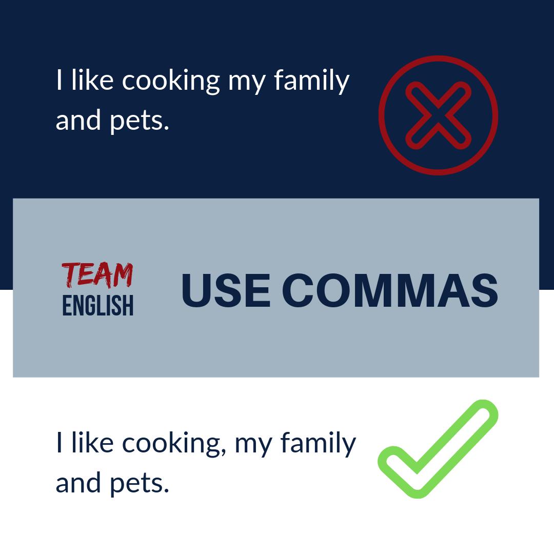 Commas can save lives. 
#comma #mistakes #mistakeshappen #english #englisch #wienerneustadt #ilike #learnenglish #englischlernen #easyenglish