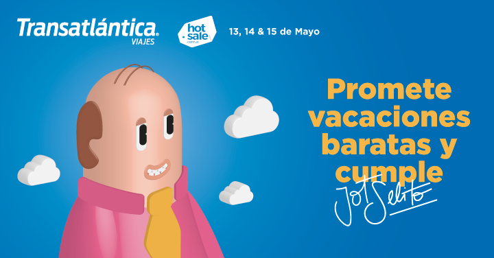 ¡Jot Selito promete y cumple 💪! El 13, 14 y 15 de Mayo 📅 llega con las mejores ofertas en vacaciones ✈. Registrate que no te va a defraudar 😉👉 bit.ly/2Y3J9ii