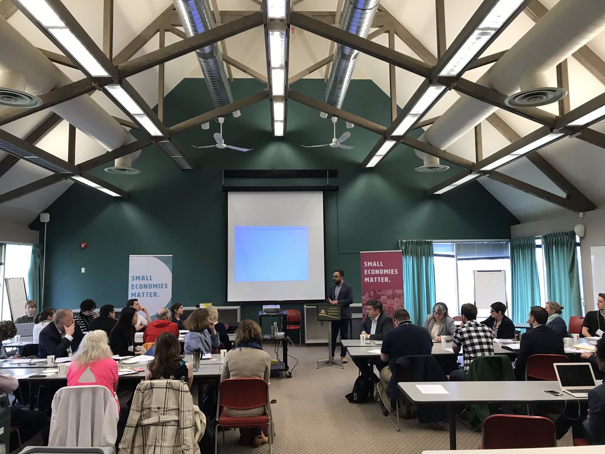 Excited to be at our <a href="/smalleconworks/">Small Economy Works</a> Rural Innovation roundtable, hosted in partnership with #RuralOntarioInstitute and <a href="/ONTrillium/">Ontario Trillium Foundation</a>! There’s 30+ diverse stakeholders spending the day discussing the intersection of social finance, entrepreneurship development and future skills.