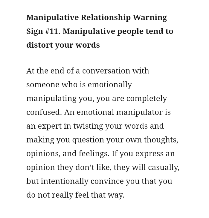 (11). Mendistorsi pendapatmu.  : yang, aku kok ngrasa kita agak beda ya. Gak kyk dulu.  : gak kyk dulu gmn??  : kamu gak lagi perhatian. : apaan sih. Itu cuma perasaanmu aja. Aku loh tetep gini gini aja. Mesti lebay kamu tuh.  : iya maaf.Krg lebih begitulah 