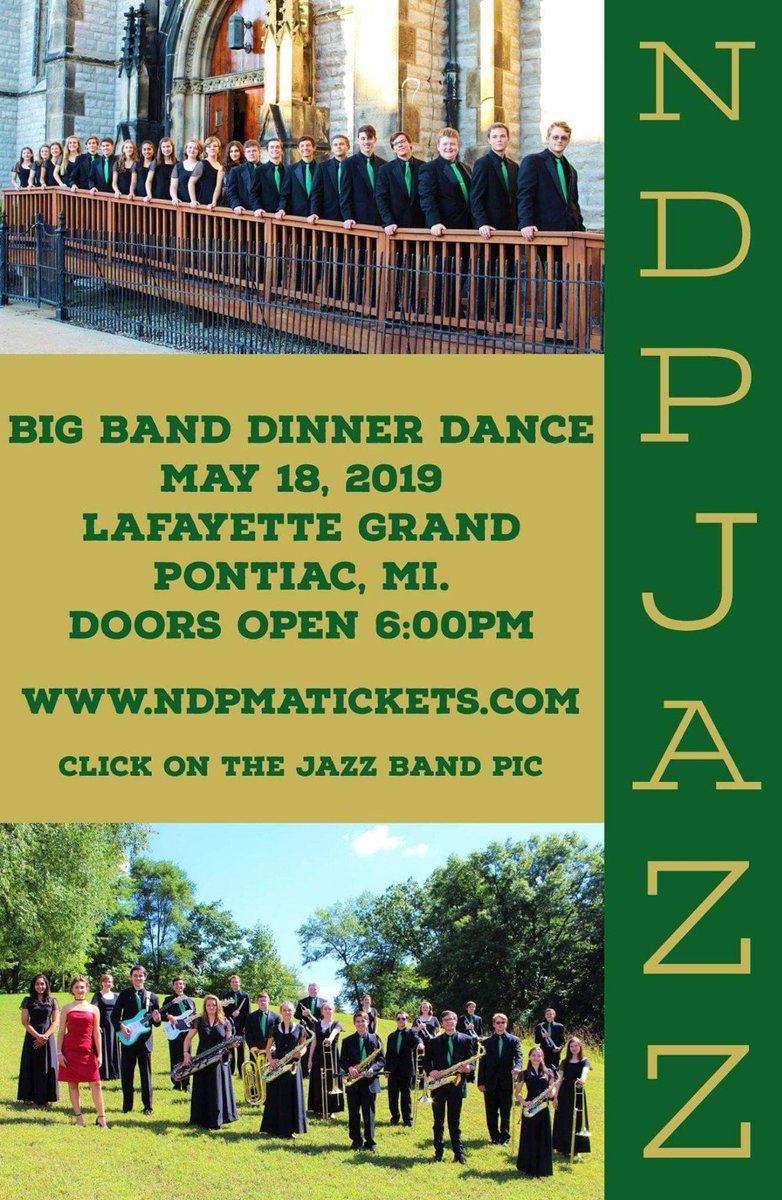 NDPBands's tweet photo. ๐ผThere is still time to get tickets to the Big Band Dinner Dance on May 18th!๐บ๐ถ๐ท
https://t.co/Sd9bNNNLGT
#bbdd2019
#ndpjazz https://t.co/tAVHZXykeQ