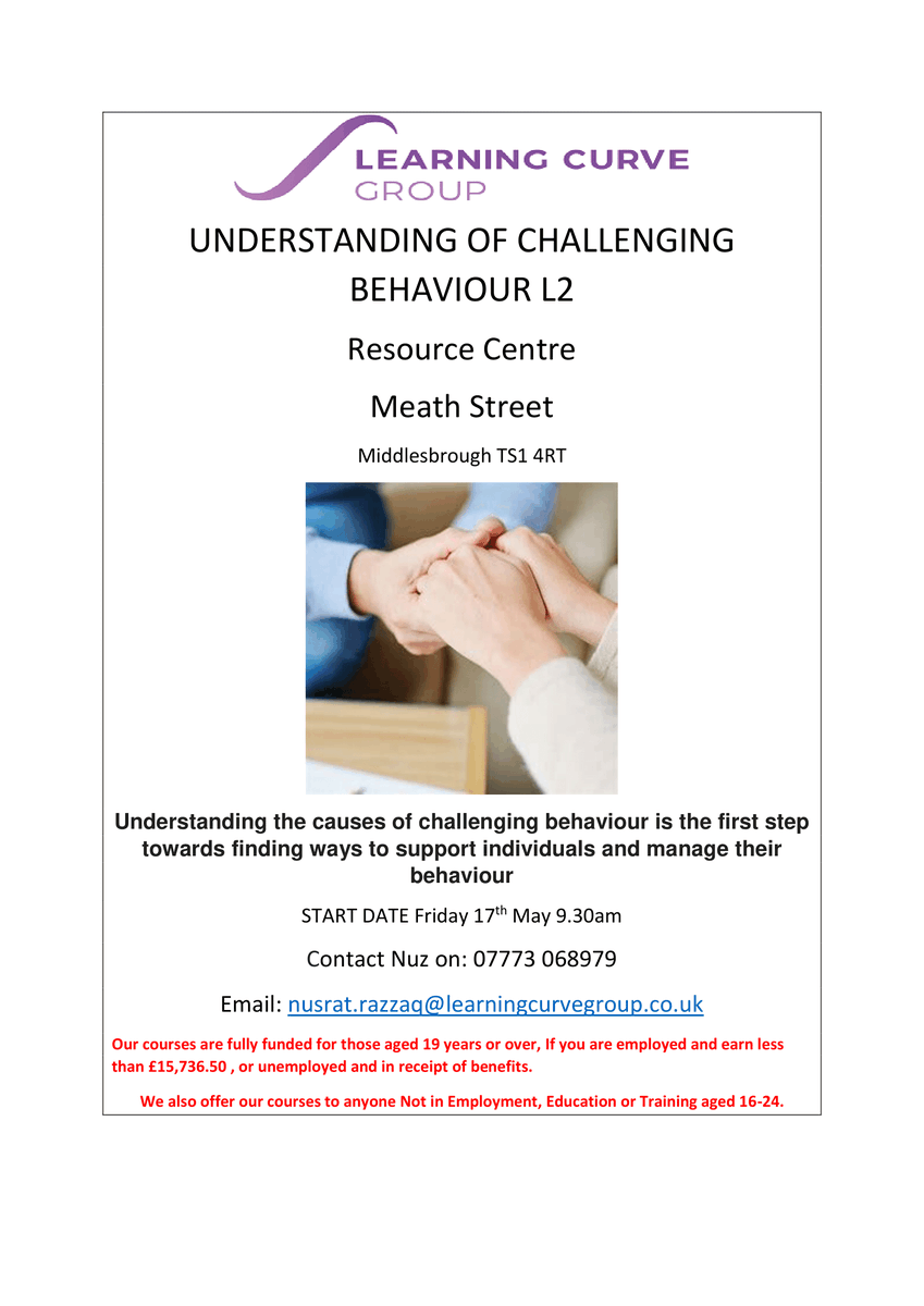 Resourcecntr's tweet image. The Resource Centre are delighted to be the preferred venue for delivery of Understanding of Challenging Behaviour training. Interested? To sign up please see details below.