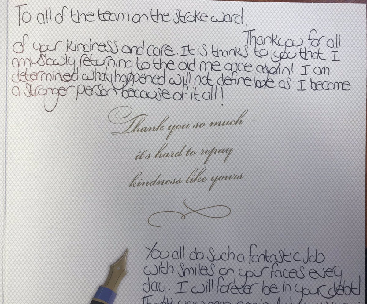 Lovely present and card from a very appreciative stroke survivor and family thanking the stroke unit for all their help and support on B14 <a href="/WHHStroke/">WHHStroke</a>