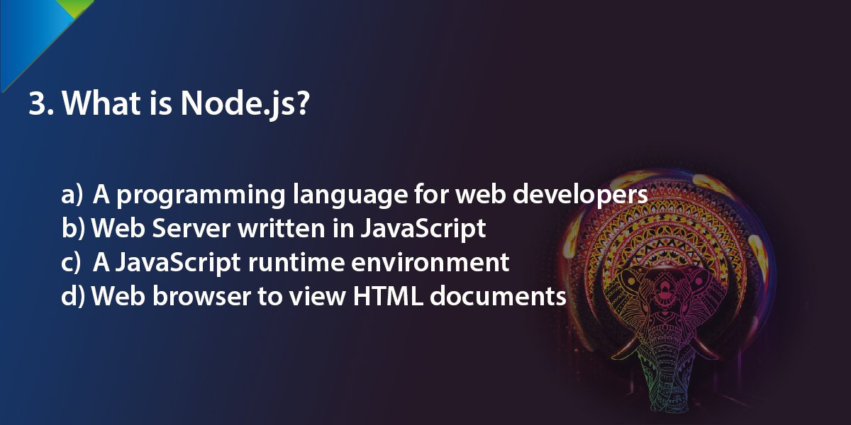 slt_mobitel's tweet photo. Answer these questions and stand a chance to WIN Free Data from Mobitel
Q3. What is Node.js?
Use the following Hashtags when submitting your answer
#io19SL #Mobitel #WinWithMobitel https://t.co/1rEqwhkJ8S