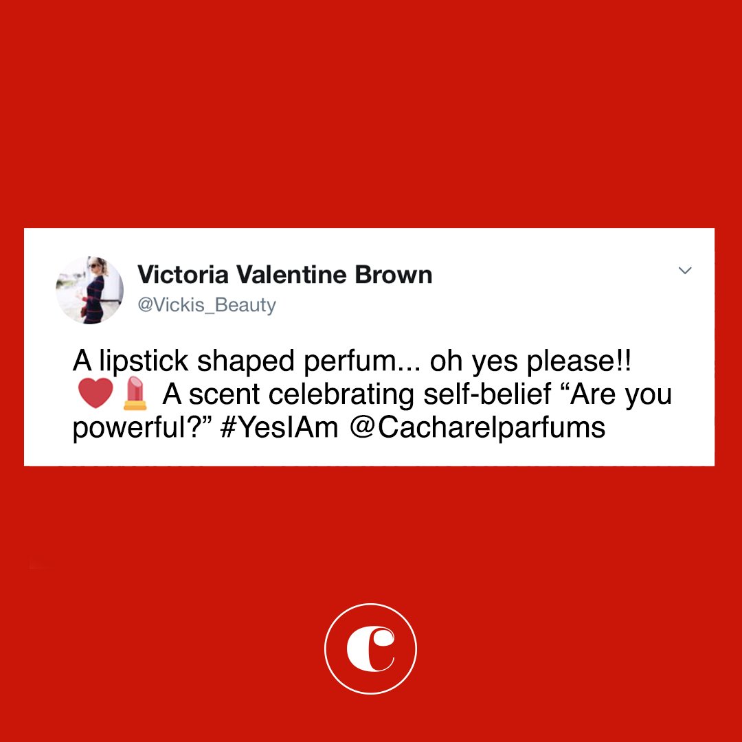 Thank you <a href="/Vickis_Beauty/">Victoria Valentine Brown</a> for your support. And you have you tried our #YesIAm fragrance ? Tell us in comments. 💄

#fragrance #Cacharel #YesIAm