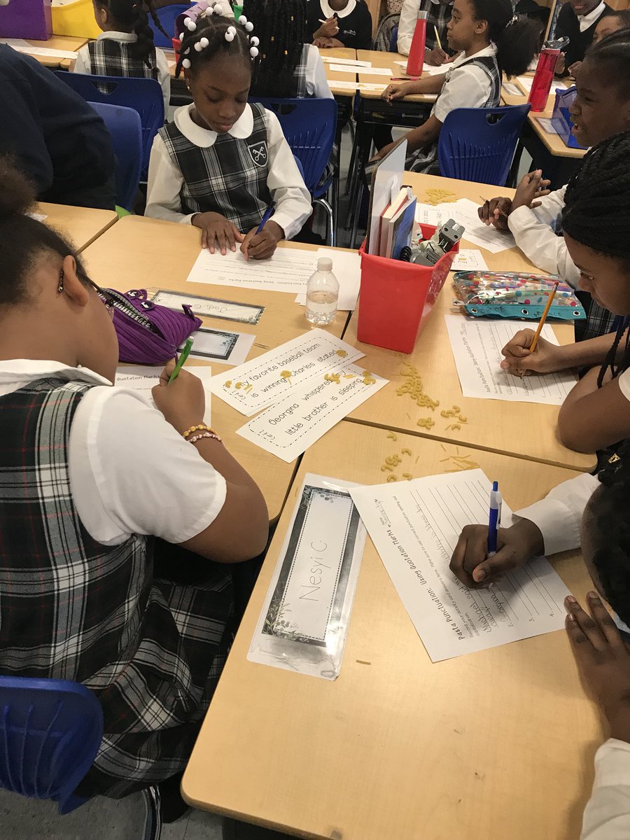 mrshockeysclass's tweet image. Today we used some pasta to practice our punctuation before our MAP Language test. What a fun, relaxing activity before our test! @nwea #grammarpolice #stopgrammartime #iteachfourth