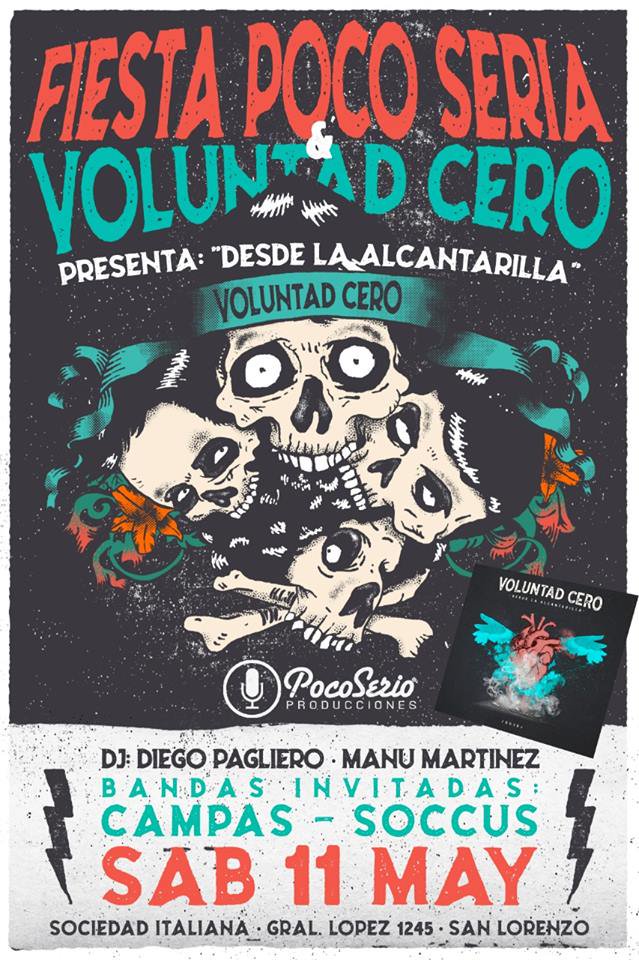 Rockandata's tweet photo. El Sabado 11 habrá FIESTA POCO SERIA en vivo #Soccus, #Campas y #VoluntadCero (con quienes charlaremos)
#FiestaPocoSeria
🗓11 de mayo
🌎Sociedad Italiana - Gral. Lopez 1245 (San Lorenzo)
#RockandataRadio
🗓 Jueves - 22 a 00
📻 Fm Eco Radio 92.3 MHz
💻 https://t.co/YO6iTBjxG9 https://t.co/9C1W69w59N