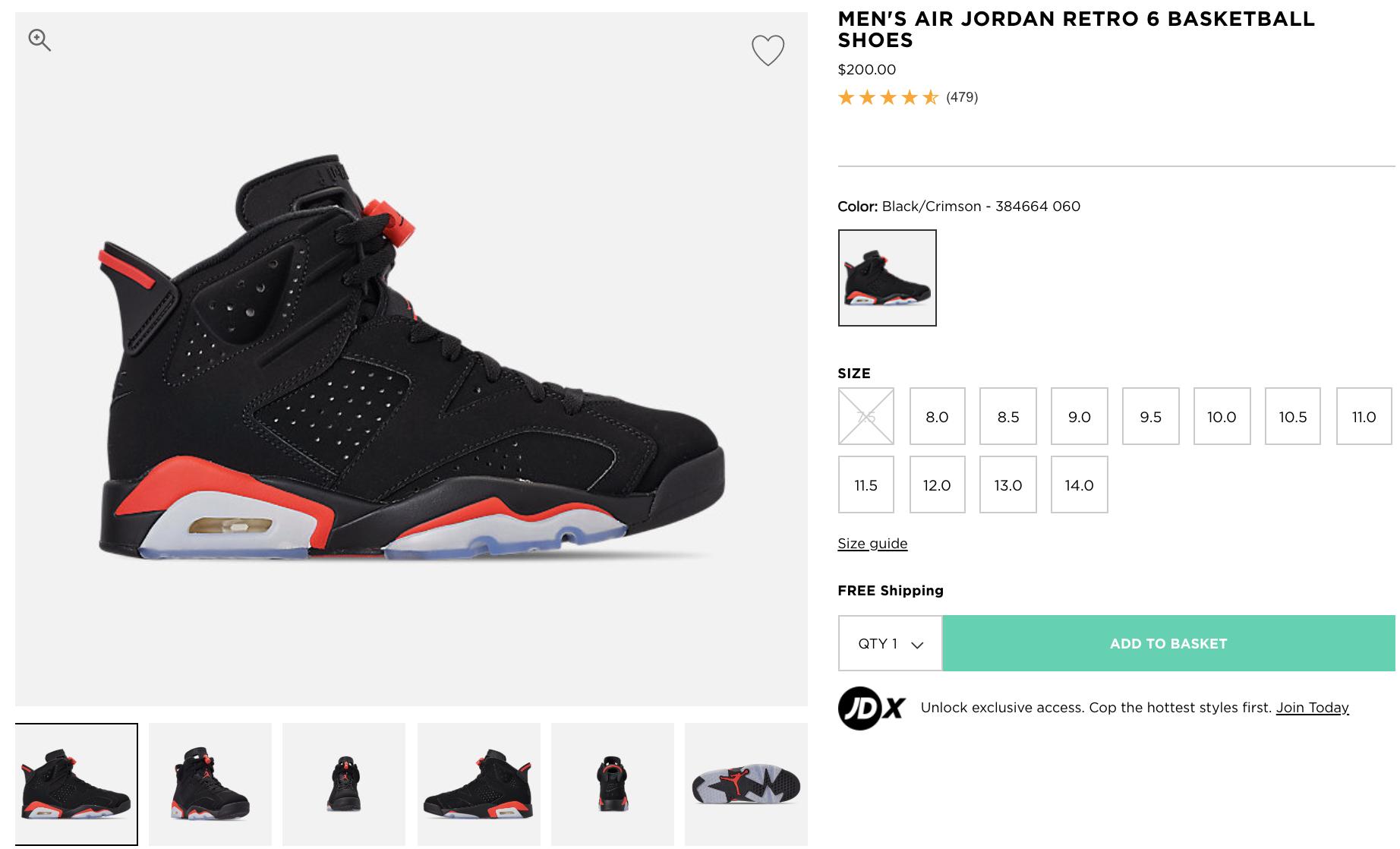 Jordan 6 infrared jd sports outlet