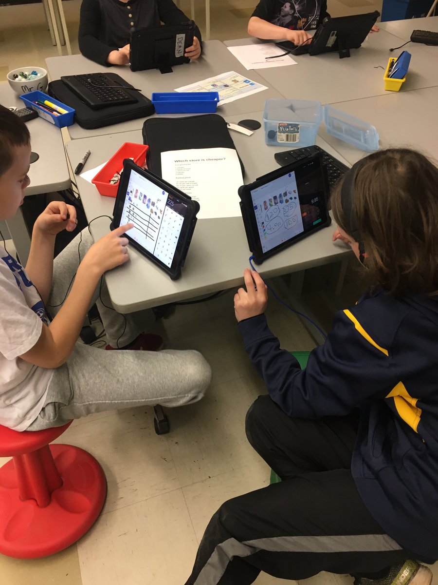 MrGambleC4S's tweet photo. Amazing to see all the entry points and communication strategies used for today’s grocery store math problem @c4sHWDSB #mathisfun #proshoppers #flexiblesolutions https://t.co/mg8ajTAuno