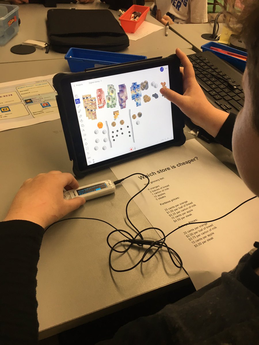 MrGambleC4S's tweet photo. Amazing to see all the entry points and communication strategies used for today’s grocery store math problem @c4sHWDSB #mathisfun #proshoppers #flexiblesolutions https://t.co/mg8ajTAuno