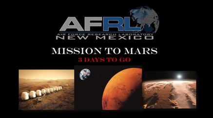 AFRLMarsMission's tweet photo. Just 3 more days until #MarsMission!  It’s one of AFRL New Mexico’s most popular programs and this year is the 25th anniversary! Have you or your students been to Mars? What’s your favorite memory from your mission?  #IWent2Mars #MarsMemories https://t.co/ofelPMCQht