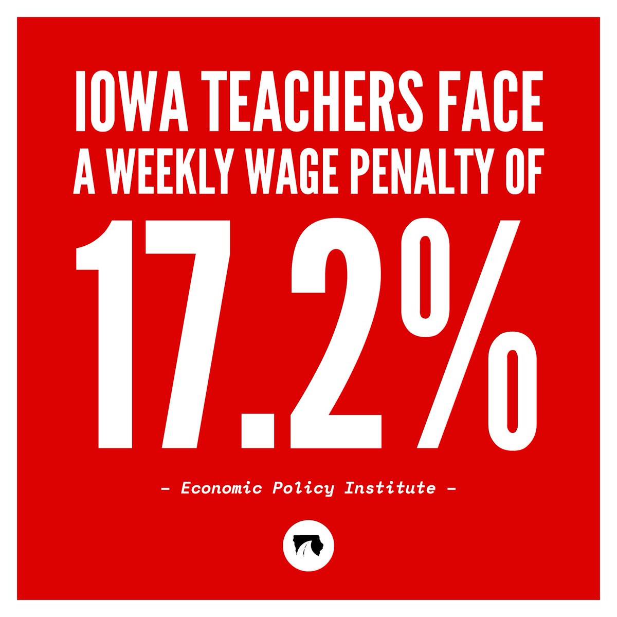 Progress Iowa (@progressiowa) on Twitter photo Iowa teachers deserve better than being underpaid and undervalued by <a href="/KimReynoldsIA/">Kim Reynolds</a> and Iowa Republicans. #thankateacher #ialegis #iagov #iaedfuture Iowa teachers deserve better than being underpaid and undervalued by <a href="/KimReynoldsIA/">Kim Reynolds</a> and Iowa Republicans. #thankateacher #ialegis #iagov #iaedfuture