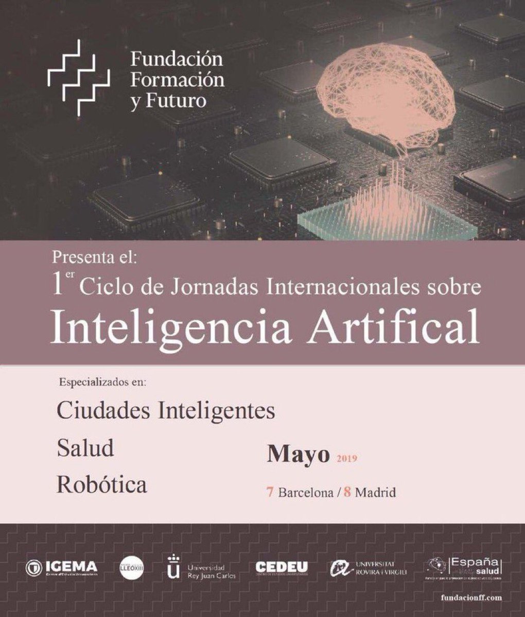<a href="/tic/">TIC Catalunya</a> <a href="/govern/">Govern de Catalunya</a> @Cuatrecasas <a href="/universitatURV/">Universitat Rovira i Virgili</a> <a href="/CEDEUoficial/">CEDEU</a> <a href="/FIATCseguros/">FIATC Seguros</a> <a href="/IGEMABUSINESS/">IGEMA Business School</a> Un plaer participar avui en el 1er Cicle de Jornades sobre Intel.ligència Artificial organitzada per la Fundación Formación y Futuro <a href="/tic/">TIC Catalunya</a> <a href="/IGEMABUSINESS/">IGEMA Business School</a> <a href="/CEDEUoficial/">CEDEU</a> <a href="/universitatURV/">Universitat Rovira i Virgili</a> <a href="/FIATCseguros/">FIATC Seguros</a>