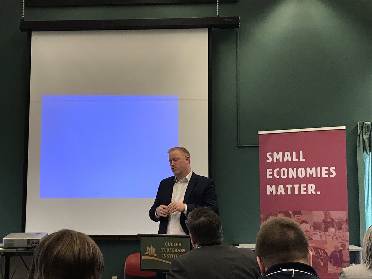 Raphael Sauvé, Director of Social Innovation at @Labour_ESDC , explaining the soon to be released Social Finance Fund and Investment+Readiness Stream and it’s relevance in small economies. #smalleconomiesmatter #enterprisedevelopment #socialfinance <a href="/SmallEconWorks/">Small Economy Works</a>