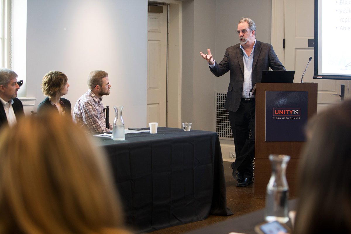 tizra's tweet photo. Mark Kibble, @ACerSNews leading his workshop- Customer Story: Why Re-invent the wheel? #TizraSummit #Unity #Unity19
Photography by Stephanie Alvarez Ewens Photography https://t.co/QYt02xSEfy