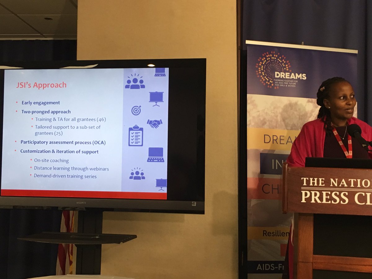 To effectively build capacity, JSI assessed the 46 grantees and then tailored assistance to each based on their expressed and assessed needs - Wamuyu Manyara <a href="/DREAMSChallenge/">DREAMS Innovation</a> <a href="/PEPFAR/">PEPFAR</a> <a href="/GHDatState/">Ryan Dutcher</a> #Capacitybuilding