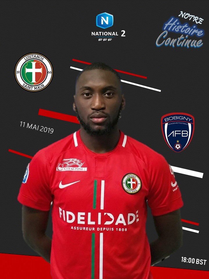 🔥 Samedi 11 Mai 2019 🔥
🗓️ 28ème journée
⚽ <a href="/uslusitanos/">US LUSITANOS</a> - <a href="/AFBofficiel/">AFB Officiel</a>                      
🏟️ Stade Adolphe Chéron <a href="/VilleSaintMaur/">Ville de Saint-Maur</a> 
🕔18h00