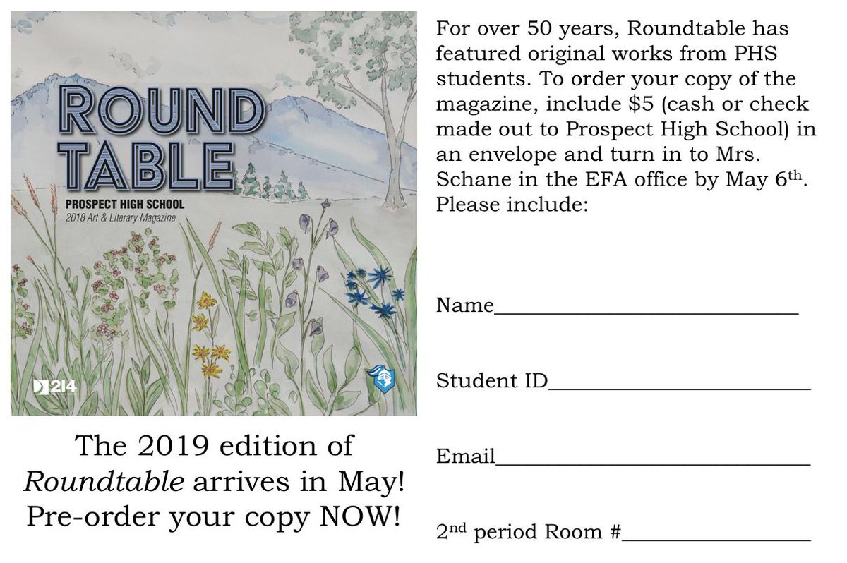 PHS_roundtable's tweet photo. The 2019 Edition of Roundtable is arriving soon! Make sure to pre-order a copy! https://t.co/7c3RgFYcle