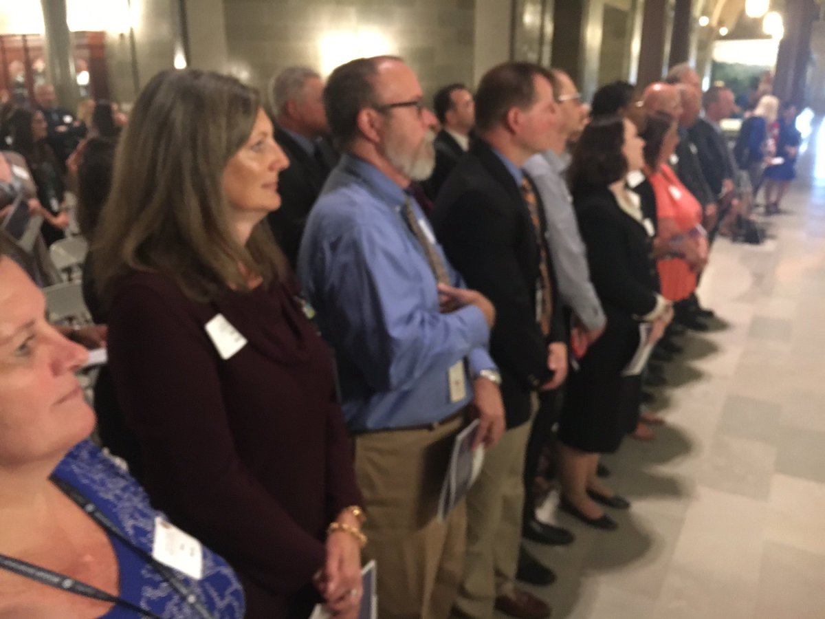 MissouriOA's tweet image. The 2018 Governor’s Award for Quality and Productivity award ceremony has kicked off in the #MOCapitol! @GovParsonMO &amp;amp; @MissouriOA are recognizing five state work teams with the prestigious award. #WeServeMO