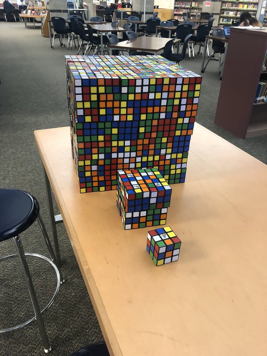 WebberMS's tweet photo. Hey @poudremedia we just unloaded our @YouCanDoRubiks Working on our first 7x7 🦖 #theWebberWay #RubiksCubeArt #webbercreates https://t.co/N5ualLnot6