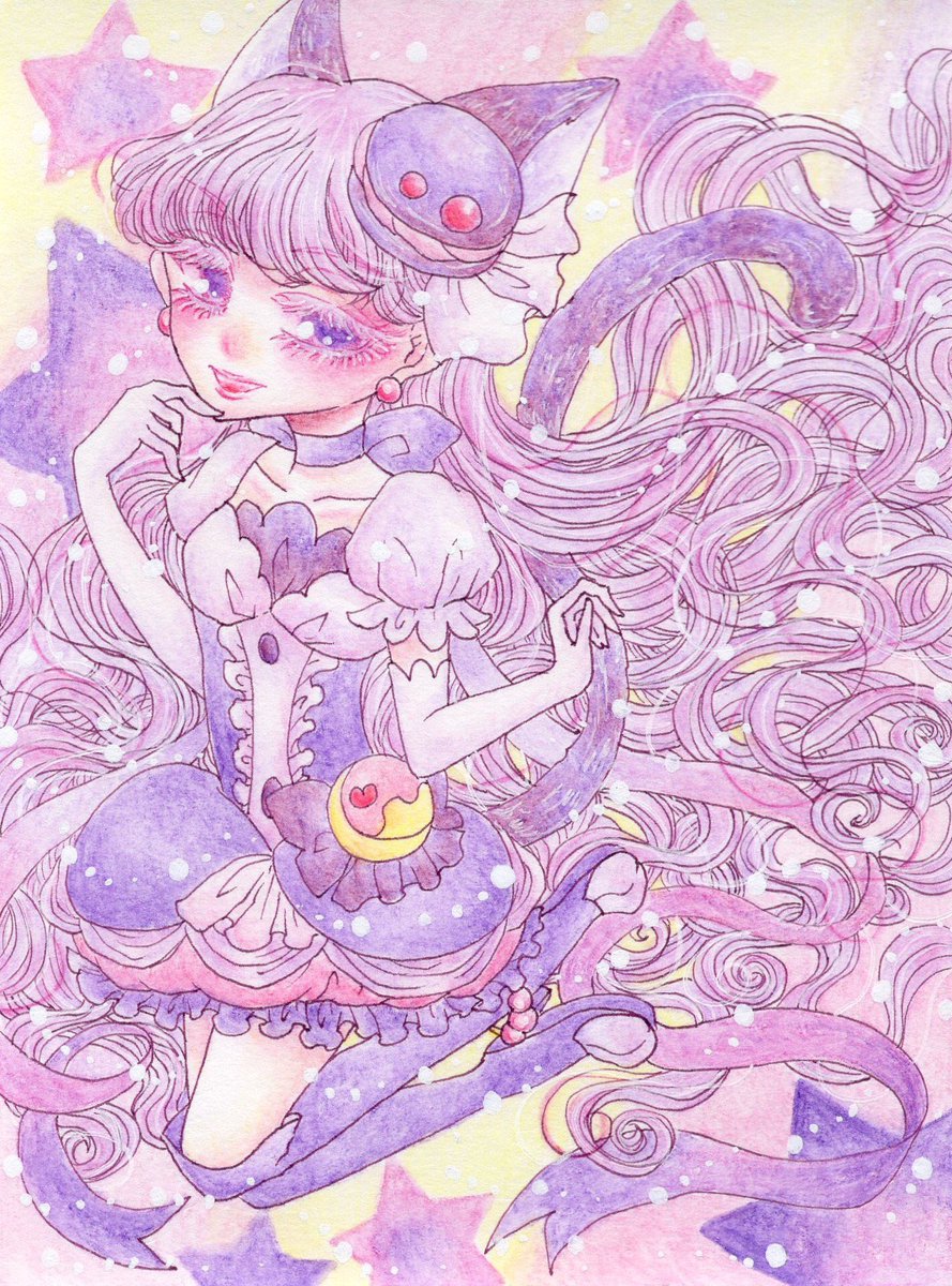 ট ইট র 麗菜 れな キュアマカロン イラスト アナログ絵 水彩色鉛筆 キラキラプリキュアアラモード プリキュア