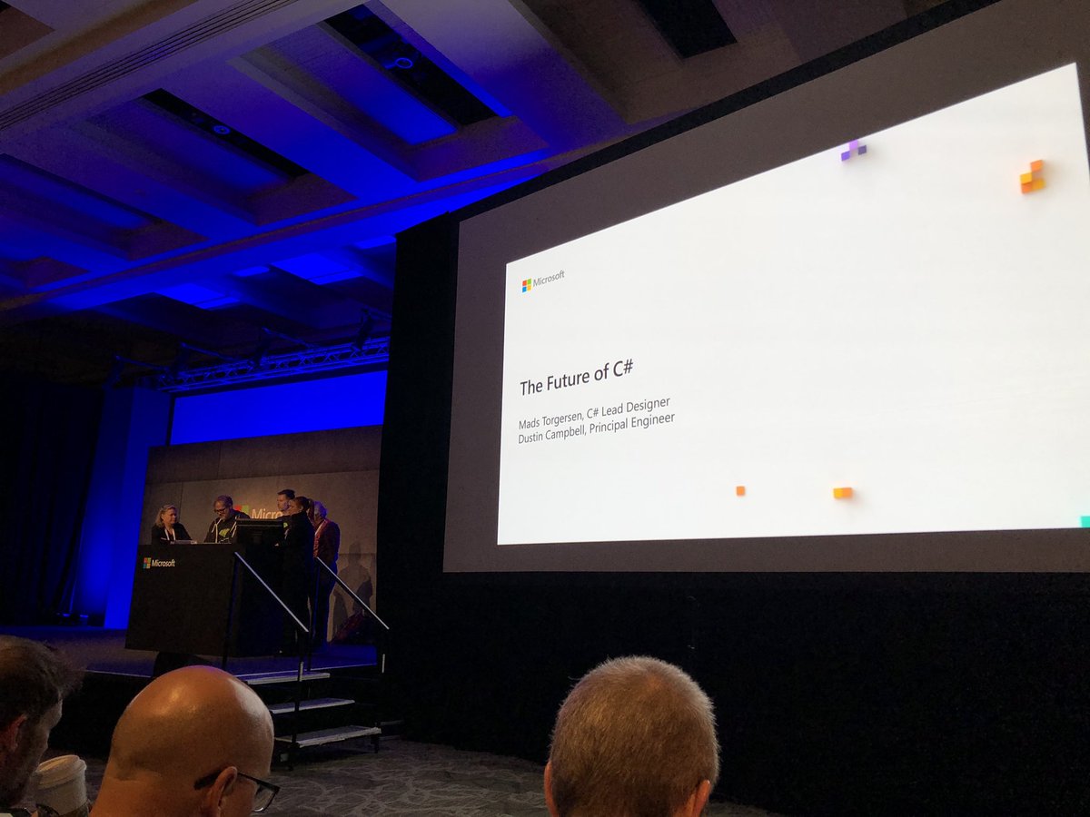 wisniewskit's tweet image. Second day of #MSBuild is about to start with @MadsTorgersen and @dcampbell :) #seesharp #csharp